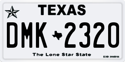 TX license plate DMK2320