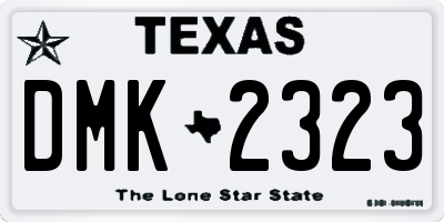 TX license plate DMK2323