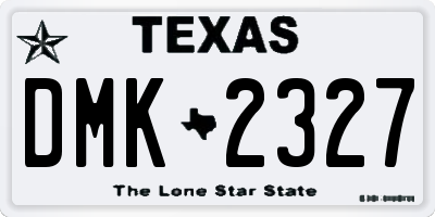 TX license plate DMK2327