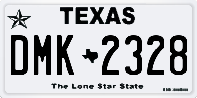 TX license plate DMK2328