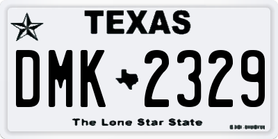 TX license plate DMK2329