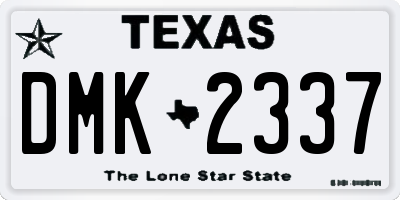 TX license plate DMK2337