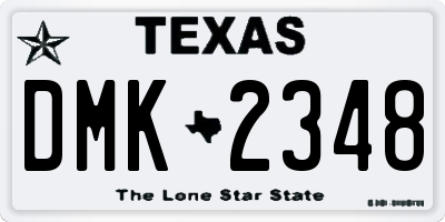 TX license plate DMK2348