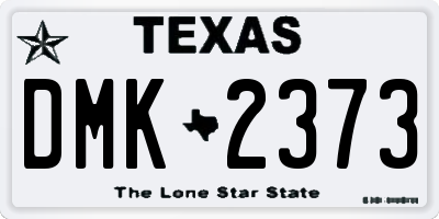 TX license plate DMK2373