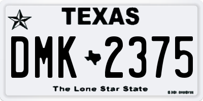 TX license plate DMK2375