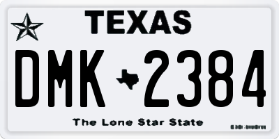 TX license plate DMK2384