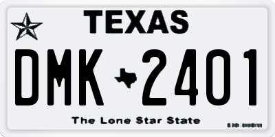 TX license plate DMK2401