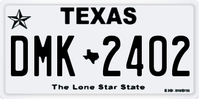 TX license plate DMK2402