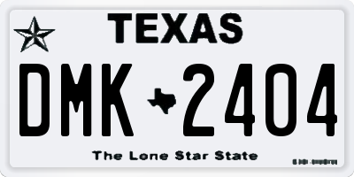 TX license plate DMK2404
