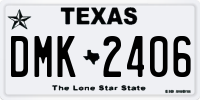 TX license plate DMK2406