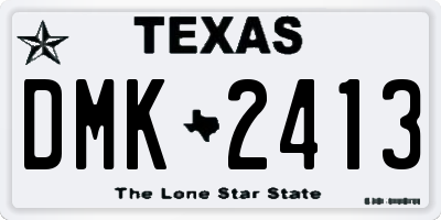 TX license plate DMK2413