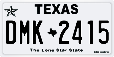 TX license plate DMK2415