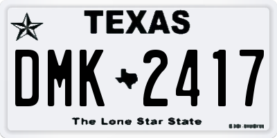 TX license plate DMK2417