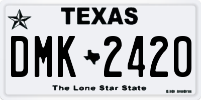 TX license plate DMK2420
