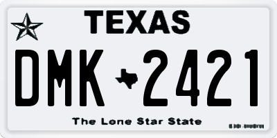 TX license plate DMK2421