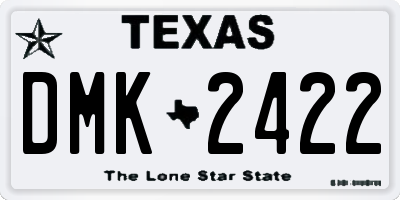 TX license plate DMK2422