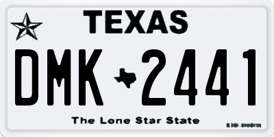 TX license plate DMK2441