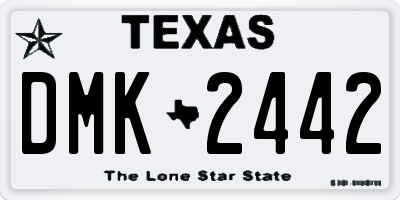 TX license plate DMK2442