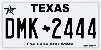 TX license plate DMK2444