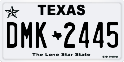 TX license plate DMK2445