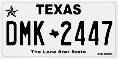 TX license plate DMK2447