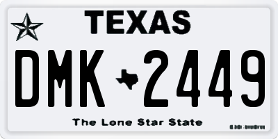 TX license plate DMK2449