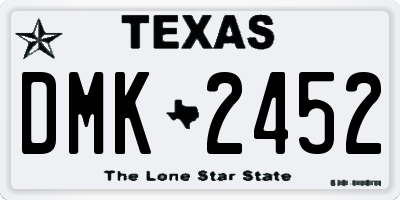 TX license plate DMK2452