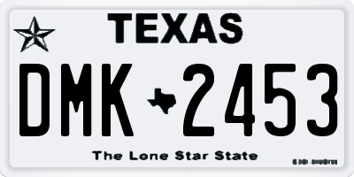 TX license plate DMK2453
