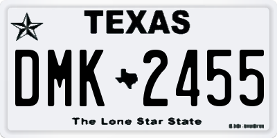 TX license plate DMK2455
