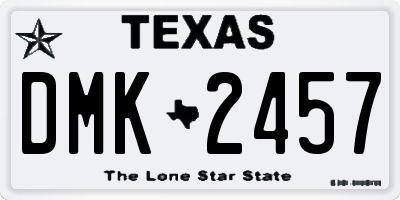 TX license plate DMK2457