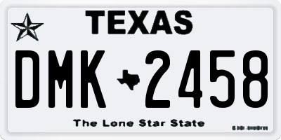 TX license plate DMK2458