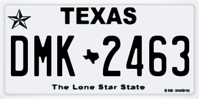TX license plate DMK2463