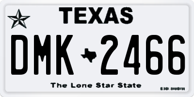 TX license plate DMK2466