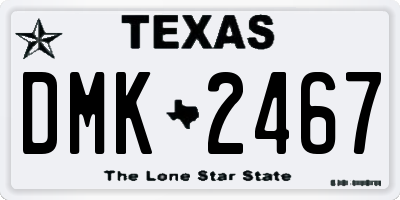 TX license plate DMK2467