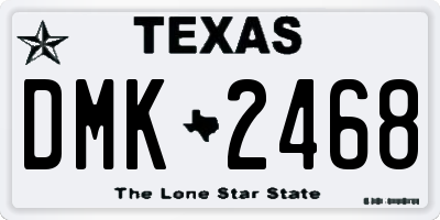 TX license plate DMK2468