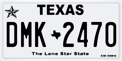 TX license plate DMK2470