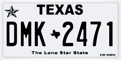 TX license plate DMK2471