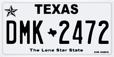 TX license plate DMK2472