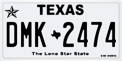 TX license plate DMK2474