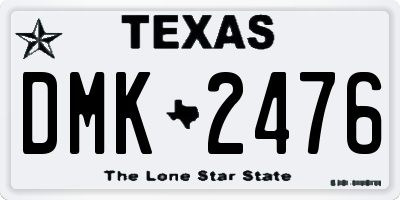 TX license plate DMK2476