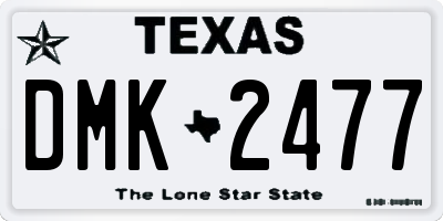 TX license plate DMK2477