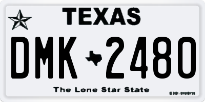 TX license plate DMK2480