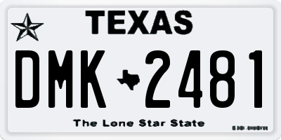TX license plate DMK2481