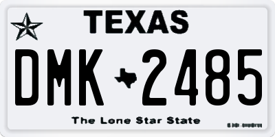 TX license plate DMK2485