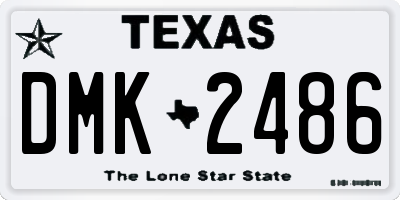 TX license plate DMK2486