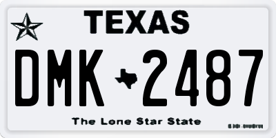 TX license plate DMK2487