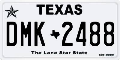 TX license plate DMK2488