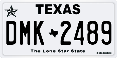 TX license plate DMK2489