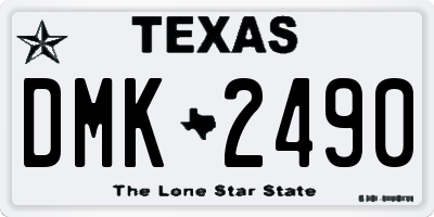 TX license plate DMK2490