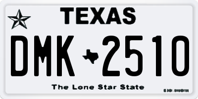 TX license plate DMK2510